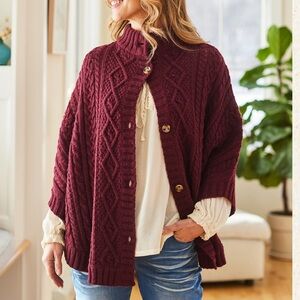 April Cornell Woodland Cape (Wine)